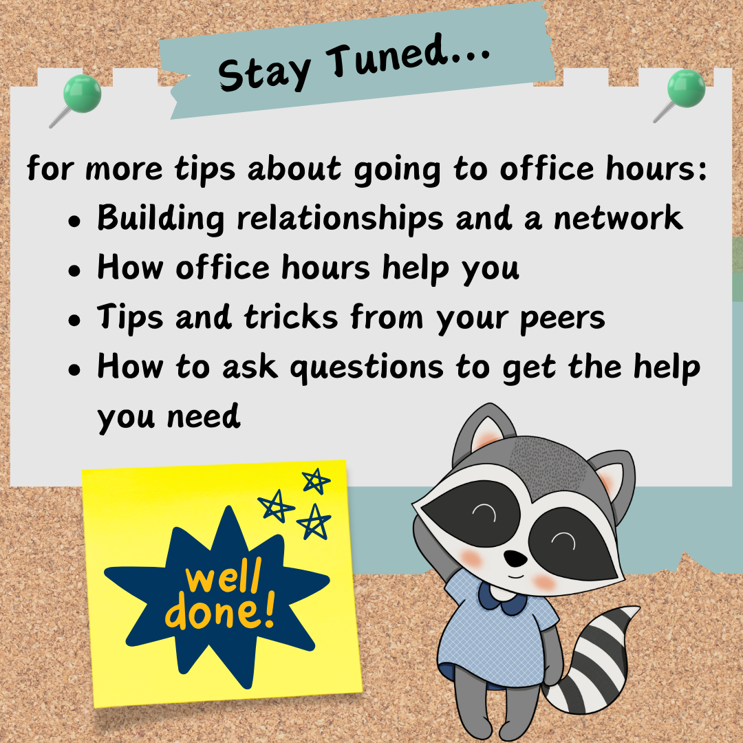 Sticky note saying to stay tuned for more tips