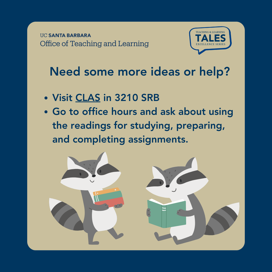 Get more help and tips from CLAS or your instructor