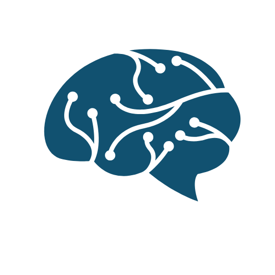 graphic of a blue brain with squiggle lines with circles at the ends running through it