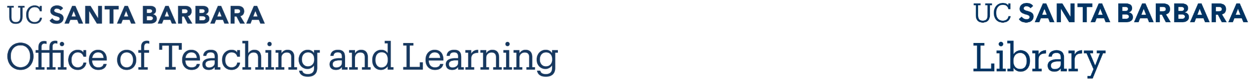 text of logos for Office of Teaching and Learning and the Library